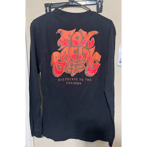 Y2K Fox Racing Black Long Sleeve T-Shirt Mens S Shepherds to the Unknown